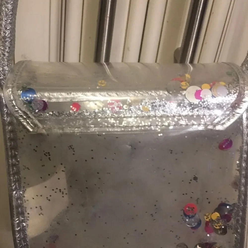 Zara girls Shake Transparent  glitter handbag